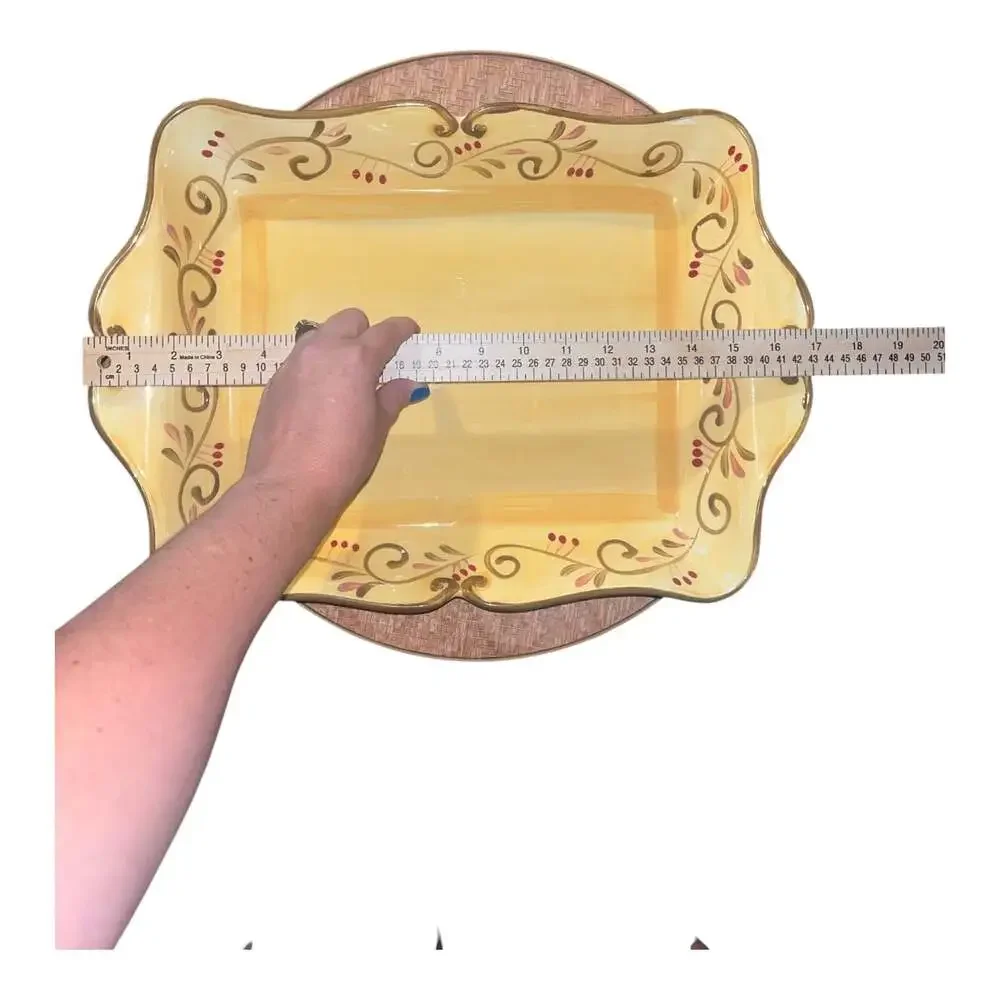 Home Trends Italian Villa Rectangular Serving Platter